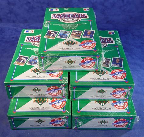 1990 UPPER DECK HIGH SERIES BASEBALL FACTORY SEALED WAX BOX LOT OF 5