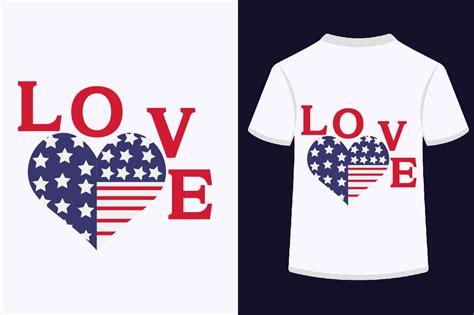 4th July Love Sublimation Svg Design Graphic By Skshagor Barmon