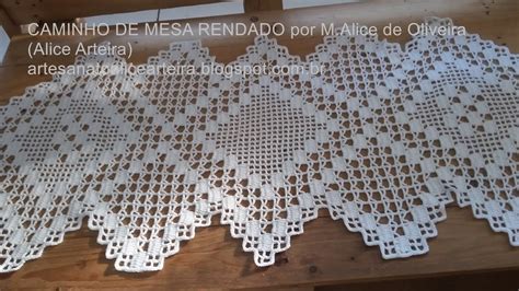 CAMINHO DE MESA RENDADO PARTE 2 YouTube