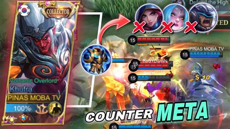 Counter Meta Heroes Khufra Gameplay Best Build Mlbb Youtube