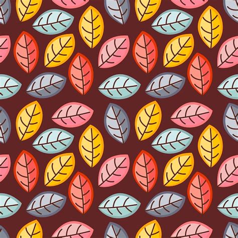 Premium Vector Autumn Leaves Seamless Pattern Vector Background