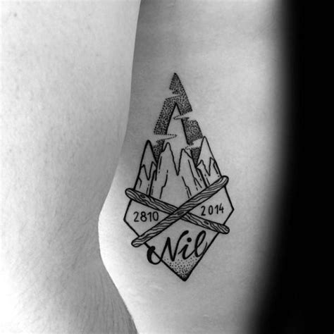 Striking Skiing Tattoos For Men