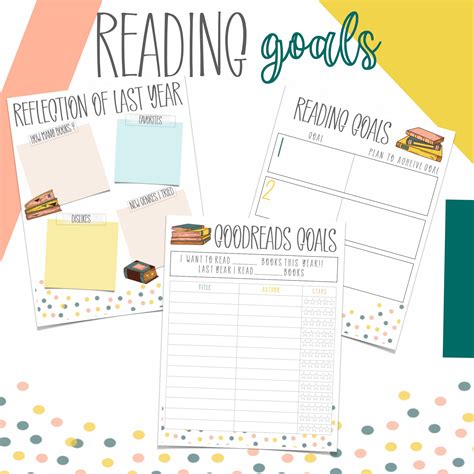 Printable Reading Journal Digital Download Etsy