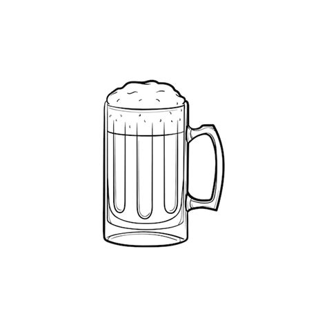 Krug Bier Hand Gezeichnete Umriss Doodle Symbol