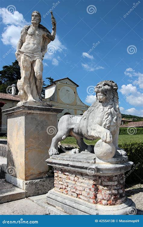 Villa Barbaro In Maser With The Sundial Wing Royalty-Free Stock Photography | CartoonDealer.com ...