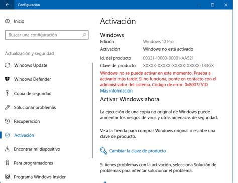 Windows 10 Error 0x8007251d No Puedo Activar Windows Microsoft Community