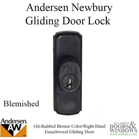 Andersen Frenchwood Gliding Door Hardware Newburylock Assembly Wkeys Oil Rubbed Bronze