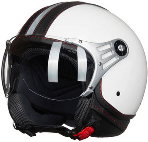 Retro Motorradhelm Mit Offenem Gesicht Und Visier Ece Dot