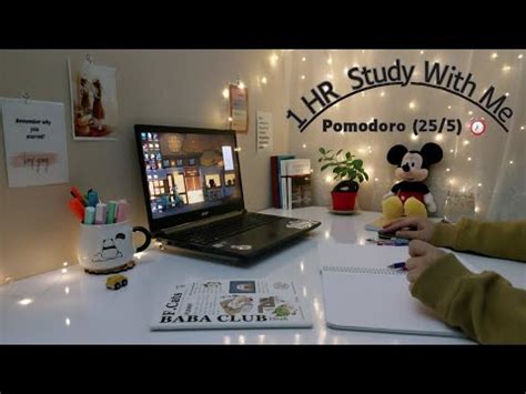 Hr Study With Me Pomodoro Warm Fireplace And Rain Let