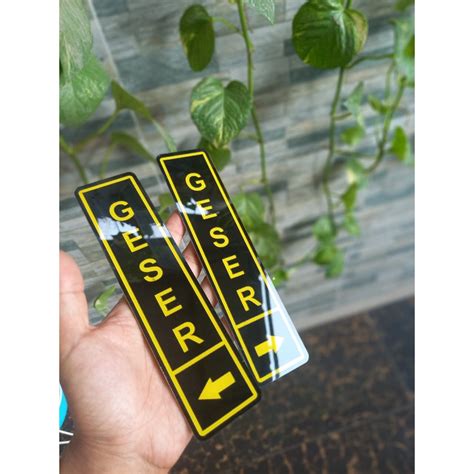 Jual Plat Acrylic Tulisan Geser Kanan Atau Geser Kiri Sign Label