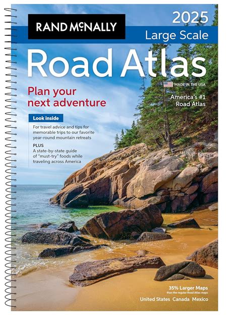 Amazon Rand Mcnally Road Atlas Large Scale 2025 United States