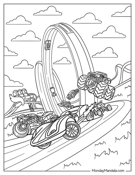 Hot Wheels Coloring Pages Free PDF Printables
