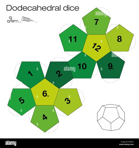 Dodecahedron Template Dodecahedral Dice One Of The Five Platonic