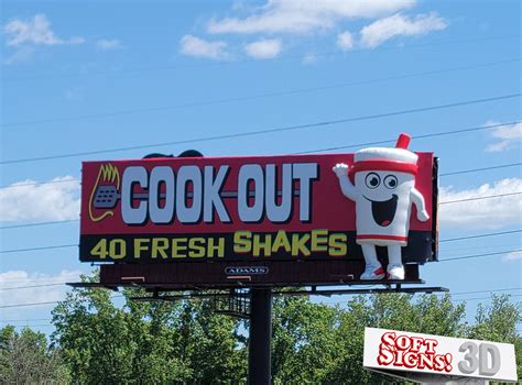 Cookout Mascot 3D Vinyl Soft Signs 3D 3D Billboards 3D Inflatable