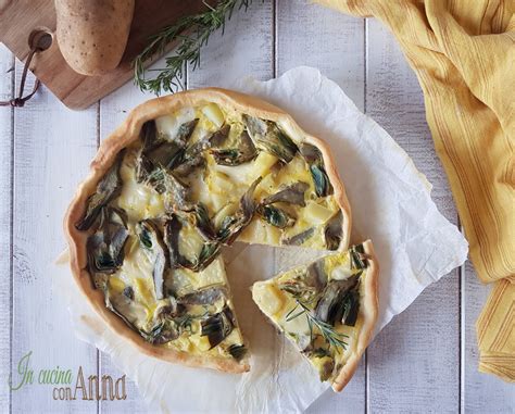 TORTA SALATA CON CARCIOFI E PATATE