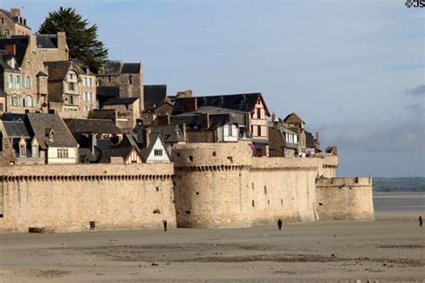 Walls Of Mont St Michel Mont St Michel France