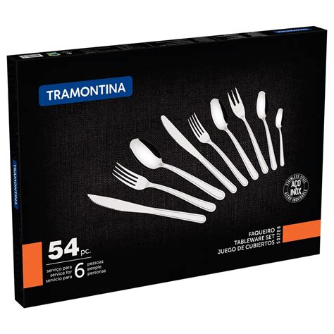 Tramontina B Zios Stainless Steel Flatware Set Pcs Tramontina