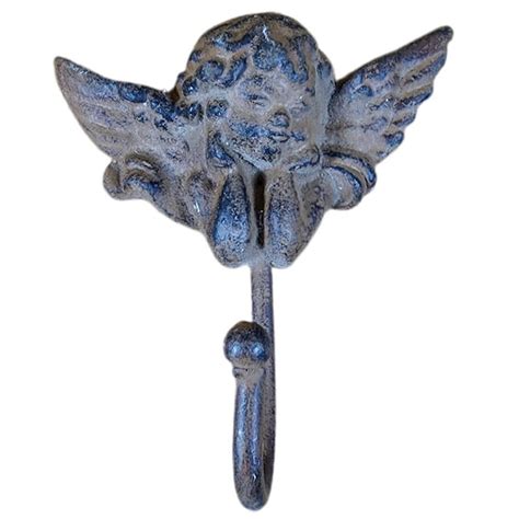 Vintage Old World Cast Iron Angel Cherub Wall Hanger Hook Etsy