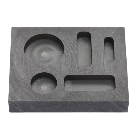 Graphite Ingot Mold 3 Rectangular 2 Round Holes High Temperature