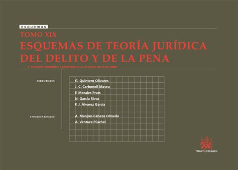 Libro Esquemas De Teoría Jurídica Del Delito Y De La Pena Prosa y