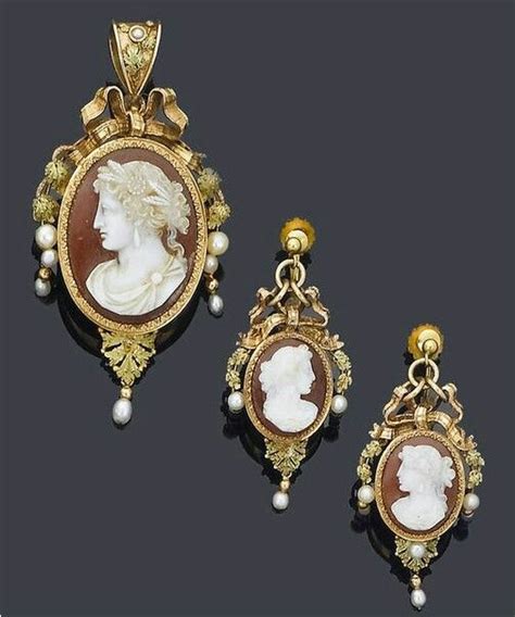 Викторианские украшения с камеями. 1870-1880-е гг. | Pingente, Joias, Jóias