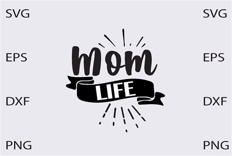 Mom Life Svg Design Graphic By Lazy Cute Cat · Creative Fabrica