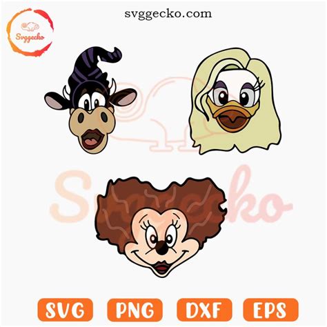 Minnie Daisy Clarabelle Sanderson Sisters SVG Disney Hocus Pocus SVG