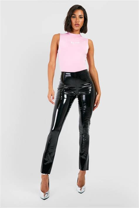 Womens Vinyl Leggings Boohoo Uk