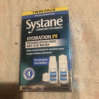 Systane Hydration Preservative Free Dry Eye Relief Twin Pack Exp 11 24