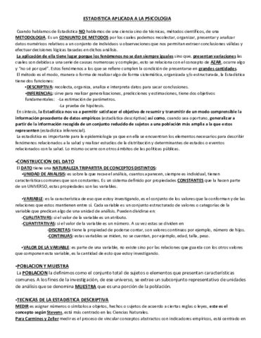 Resumen Teoria Estadistica Pdf