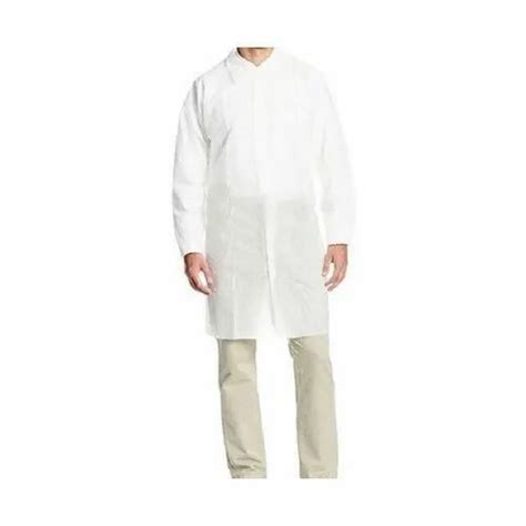 Polyester White Non Woven Disposable Apron For Safety Protection