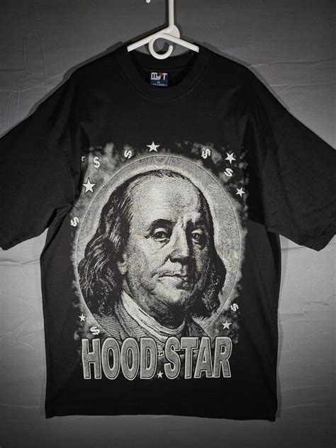 My T Mens Tee Shirt Benjamin Franklin Hood Star Size Xl Ebay