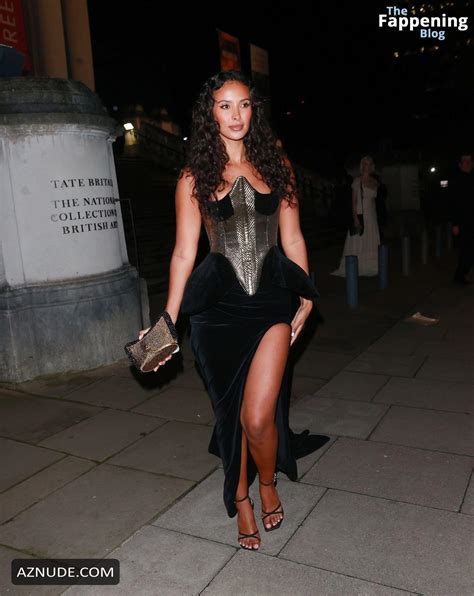 Maya Jama Sexy Shows Off Het Hot Legs At Harris Reed London Fashion Week Show Aznude
