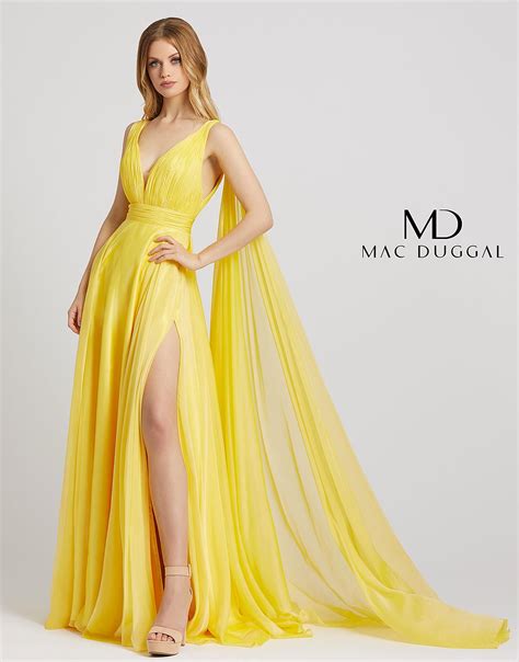 67391l Mac Duggal Prom Dress In 2020 Dress Low Price Yellow