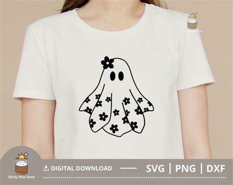 Daisy Ghost Svg Png Dxf Cute Halloween Ghost SVG Halloween Etsy