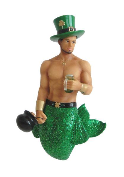 Collectible Sexy Leprechaun Merman Ornament