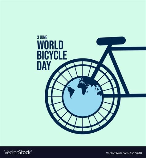 World bicycle day celebration template design Vector Image