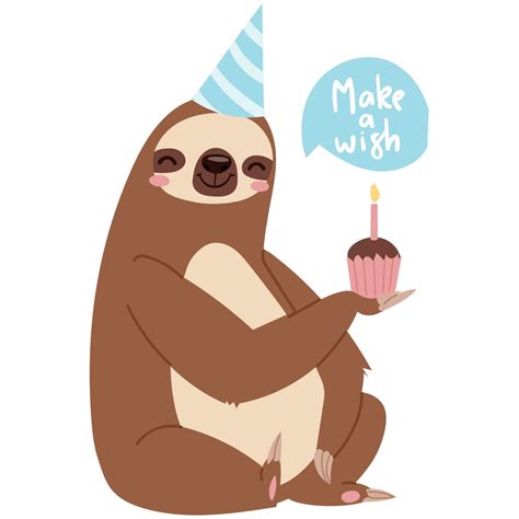 Birthday Sloth Iron On Transfer - GM Crafts