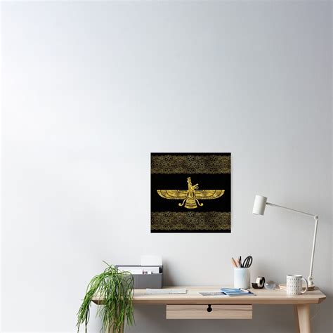 Farohar Faravahar Fravashi Poster For Sale By Nartissima Redbubble