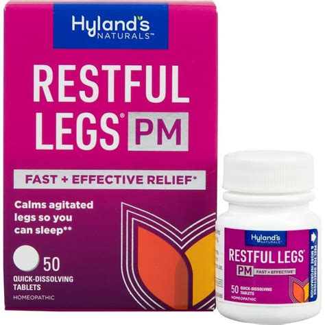 Hylands Naturals Restful Legs Nighttime Pm Tablets 50 Ct Restless Legs Syndrome Relief Leg