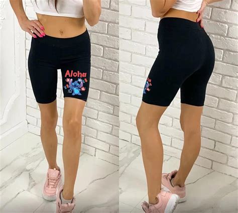 Pantalones Cortos Deportivos Con Estampado De Disney Para Mujer Shorts