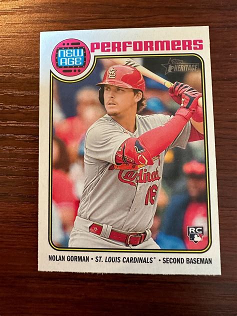 Topps Heritage New Age Performers Na Nolan Gorman Rookie Card Ebay