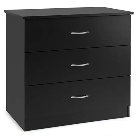 Giantex 3 Drawers Dresser Wood Dresser Chest Wlarge Storage Space