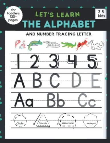 Lets Learn The Alphabet And Number Tracing Letter Homeschool