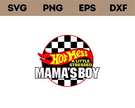 Hot Mess Mama Svg Boy Mama Svg Vintage Mother S Day Png Funny Mom Svg Mother And Son Svg Etsy