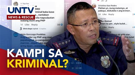 Pnp Chief Azurin Umaani Ng Batikos Dahil Sa Tila Malamyang Estilo At