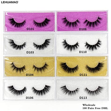 Lehuamao Pairs D Mink Lashes Long Lasting False Eyelashes Luxury