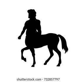 Centaur Silhouette Ancient Mythology Fantasy Vector Stock Vector