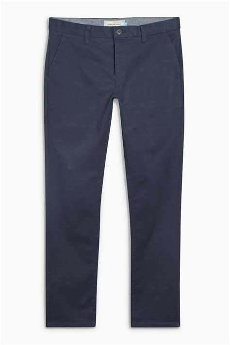 Buy Navy Blue Slim Fit Stretch Chinos Trousers From Next Australia