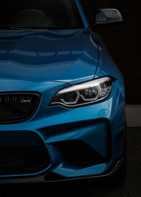 Headlight of Blue Car · Free Stock Photo